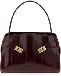 Ferragamo - Hug Soft (M) Borse A Spalla E Tracolla Bordeaux-Donna - Lyst