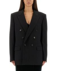 Saint Laurent - Cassandre Double-breasted Jacket - Lyst