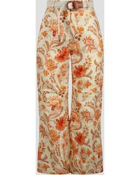 Zimmermann - Junie Floral Cropped Trousers - Lyst