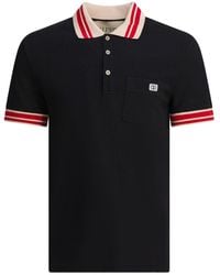 Valentino - Cotton Short-sleeved Polo Shirt Polo Shirts Black - Lyst