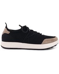 Kiton - Low-Top Mesh Sneakers With Suede Profiles - Lyst