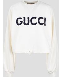 Gucci - Cotton Jersey Drawstring Sweatshirt - Lyst