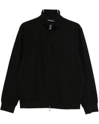 Emporio Armani - Cotton Blend Zipped Sweatshirt - Lyst