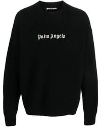 Palm Angels - Crew-Neck Sweater With Logo - Lyst