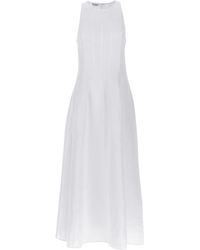 Brunello Cucinelli - Long Dress Abiti Bianco - Lyst