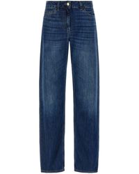 Elisabetta Franchi - Palazzo Jeans Blu-Donna - Lyst