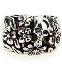 Alexander McQueen - Floral Skull Ring Jewelry - Lyst