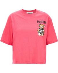 Moschino - Teddy Bear T Shirt Fucsia - Lyst