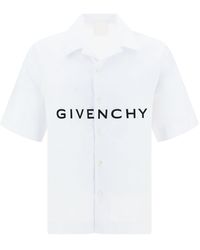 Givenchy - Logo Printed Cotton Shirt - Lyst