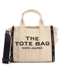 Marc Jacobs - Canvas Handbag With Frontal Logo - Lyst