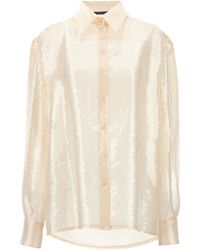 Alberta Ferretti - Sequin Shirt Camicie Bianco - Lyst