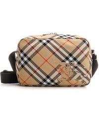 Burberry - Check Shoulder Bag Handbags - Lyst