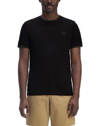 Fred Perry - Double Stripe T-Shirt-Uomo - Lyst