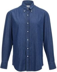 Brunello Cucinelli - Chambray Shirt - Lyst