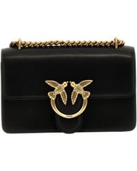 Pinko - Borsa a tracolla in pelle con fibbia Love Birds Diamond Cut - Lyst