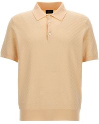 Brioni - Woven Knit Shirt Polo Beige - Lyst