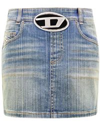 Diesel denim shirt dress with skirt overlay hot sale