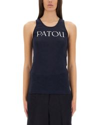 Patou - Tank Top Con Logo - Lyst