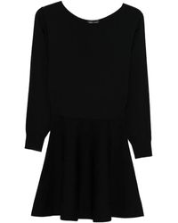 Roberto Collina - Long-Sleeved Wool Flared Dress - Lyst