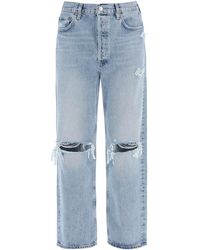 Agolde - 90'S Destroyed Jeans With Distressed Details - Lyst