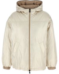 Brunello Cucinelli - Laminated Reversible Down Jacket Casual Jackets, Parka - Lyst