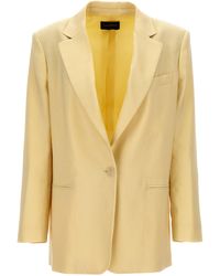 ANDAMANE - Single-Breasted Linen Blazer Blazer And Suits - Lyst