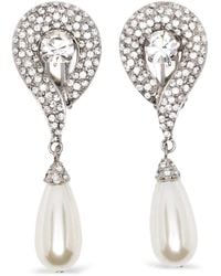 Alessandra Rich - Pendant Pearl Earrings Jewelry - Lyst