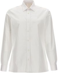 Givenchy - Logo Embroidery Shirt Camicie Bianco - Lyst