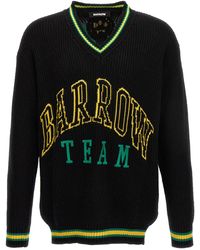 Barrow - Logo Embroidery Sweater Maglioni Nero - Lyst