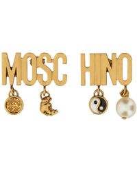 Moschino - Logo Earrings - Lyst