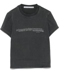 Alexander Wang - Shrunken Logo Tee - Lyst