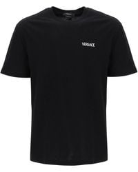 Versace - T Shirt Con Stampa Medusa Flame - Lyst