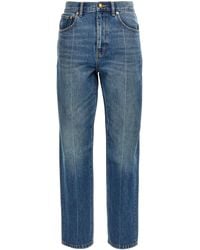 Tory Burch - Slim Denim Cotton Jeans - Lyst