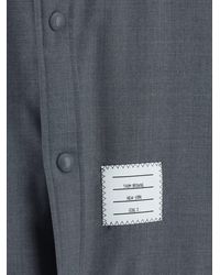 Thom Browne - Snap Front Shirt Jacket In Engineered 4 - Lyst