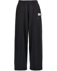 MM6 by Maison Martin Margiela - Logo Joggers Pantaloni Nero-Donna - Lyst