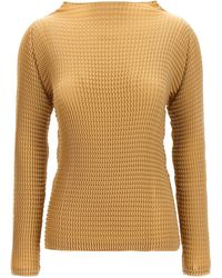Issey Miyake - 'Suede Like Pleats' Blouse - Lyst