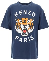 KENZO - T Shirt Girocollo Lucky Tiger - Lyst