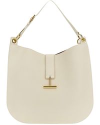 Tom Ford - Large Leather Shoulder Strap Borse A Tracolla Bianco - Lyst