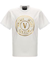 Versace - Logo T Shirt Bianco - Lyst