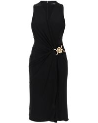 Versace - Short Jersey Draped Dress - Lyst