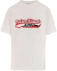 Autry - X Maison Kitsuné Logo Print T-Shirt - Lyst