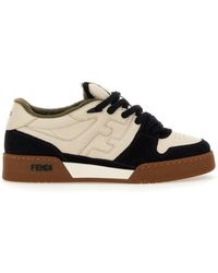 Fendi - Match Low-Top Leather Sneakers-Donna - Lyst