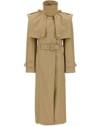 Balmain - 'Chiocciola' Button Trench Coat - Lyst