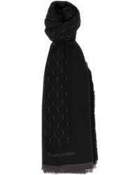 Saint Laurent - Ysl Monogram Scarf - Lyst