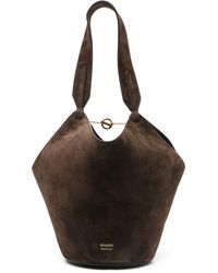 KHAITE - Lotus Mini Leather Bucket Bag - Lyst