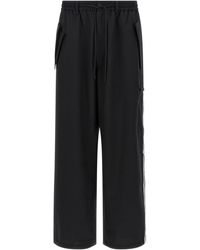 Y-3 - Wool Blend Pantaloni Nero-Uomo - Lyst
