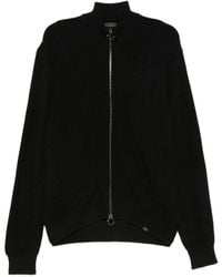 Paul & Shark - Ribbed Zip-Up High-Neck Cardigan - Lyst