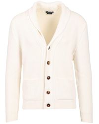 Tom Ford - Silk And Wool Cardigan With Shawl Collar - Lyst