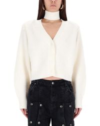 ROTATE BIRGER CHRISTENSEN - Cardigan With Scarf - Lyst