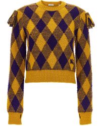 Burberry - Argyle Sweater, Cardigans - Lyst